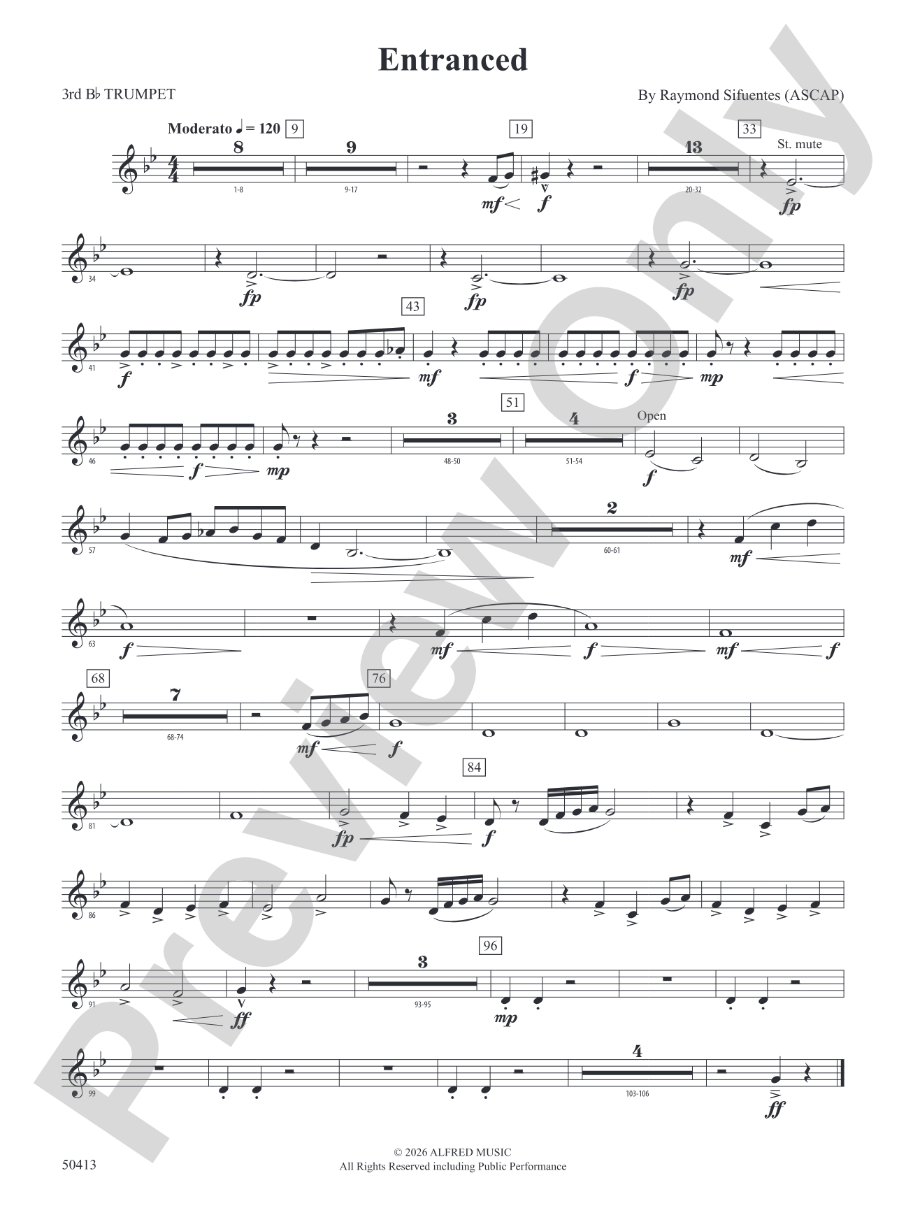 Entranced: 3rd B-flat Trumpet