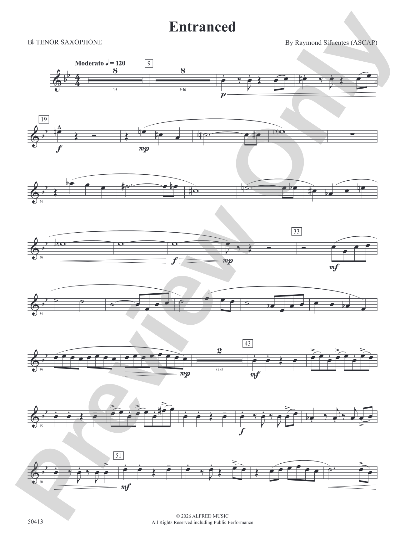 Entranced: B-flat Tenor Saxophone