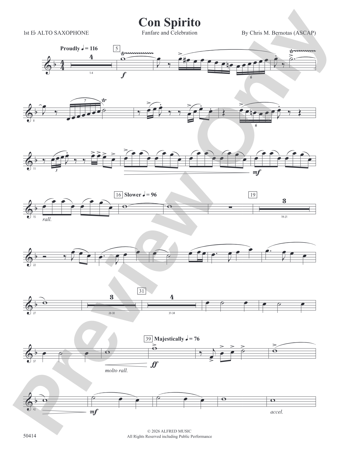 Con Spirito: E-flat Alto Saxophone