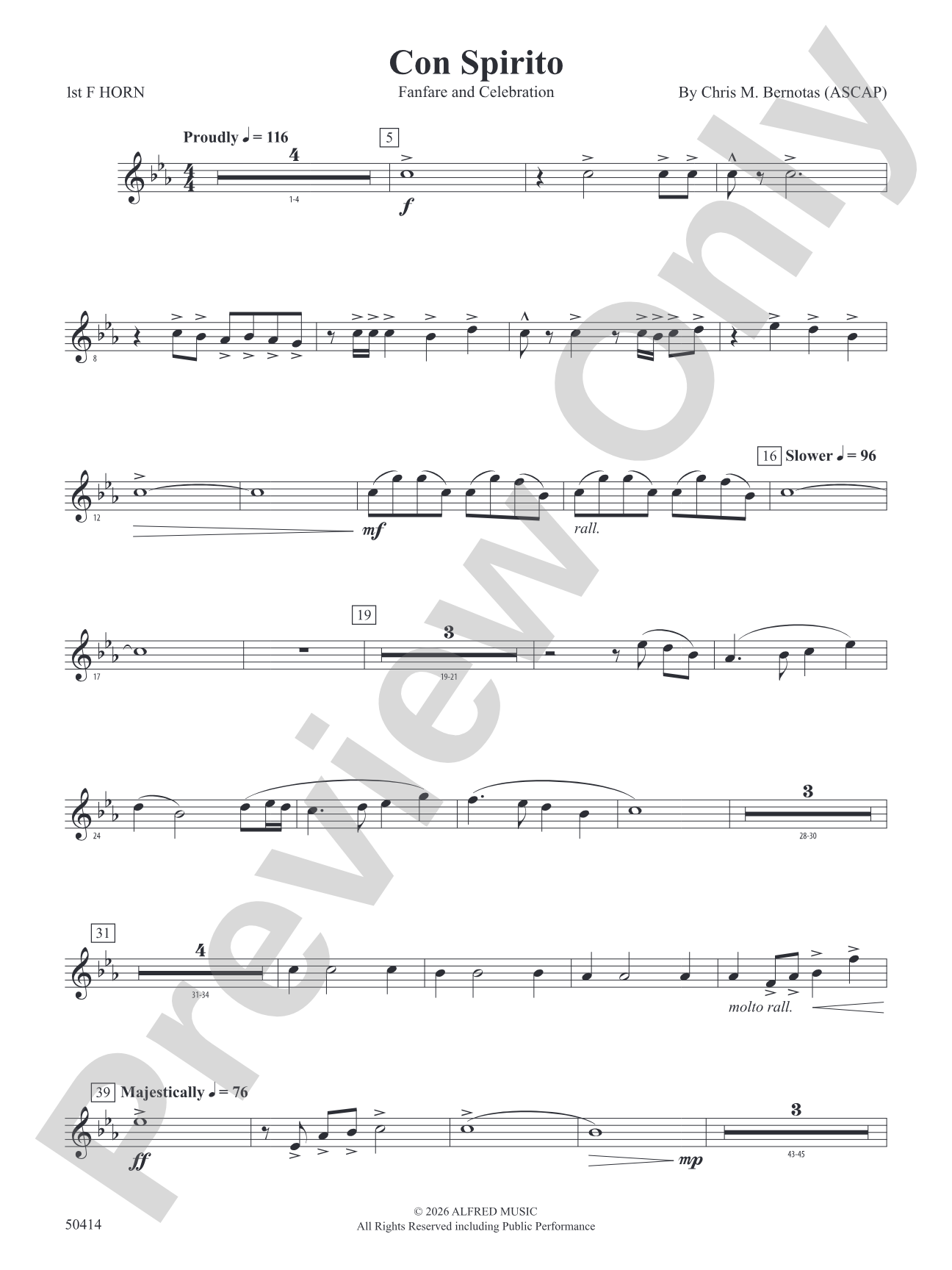 Con Spirito: 1st F Horn