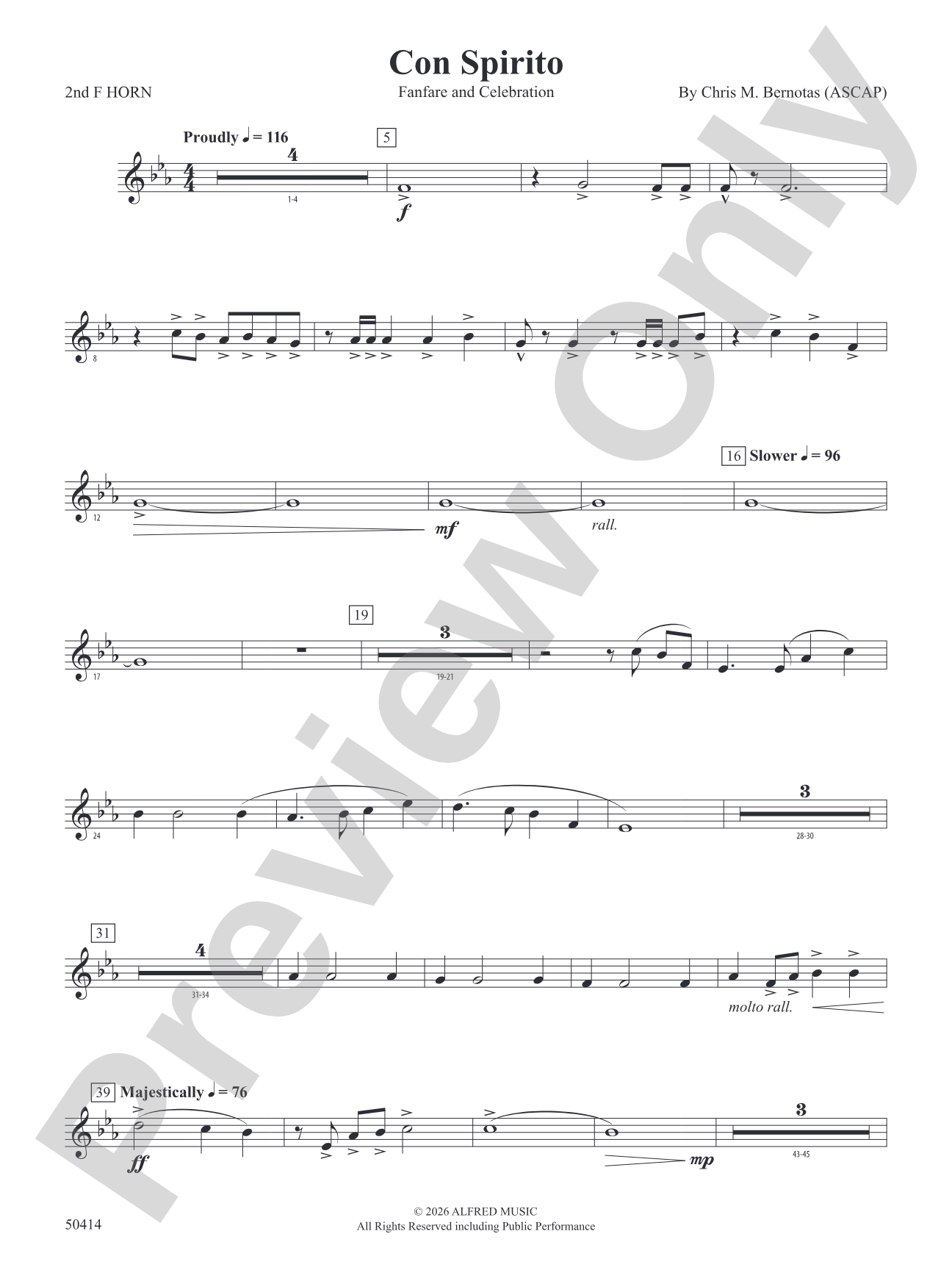 Con Spirito: 2nd F Horn