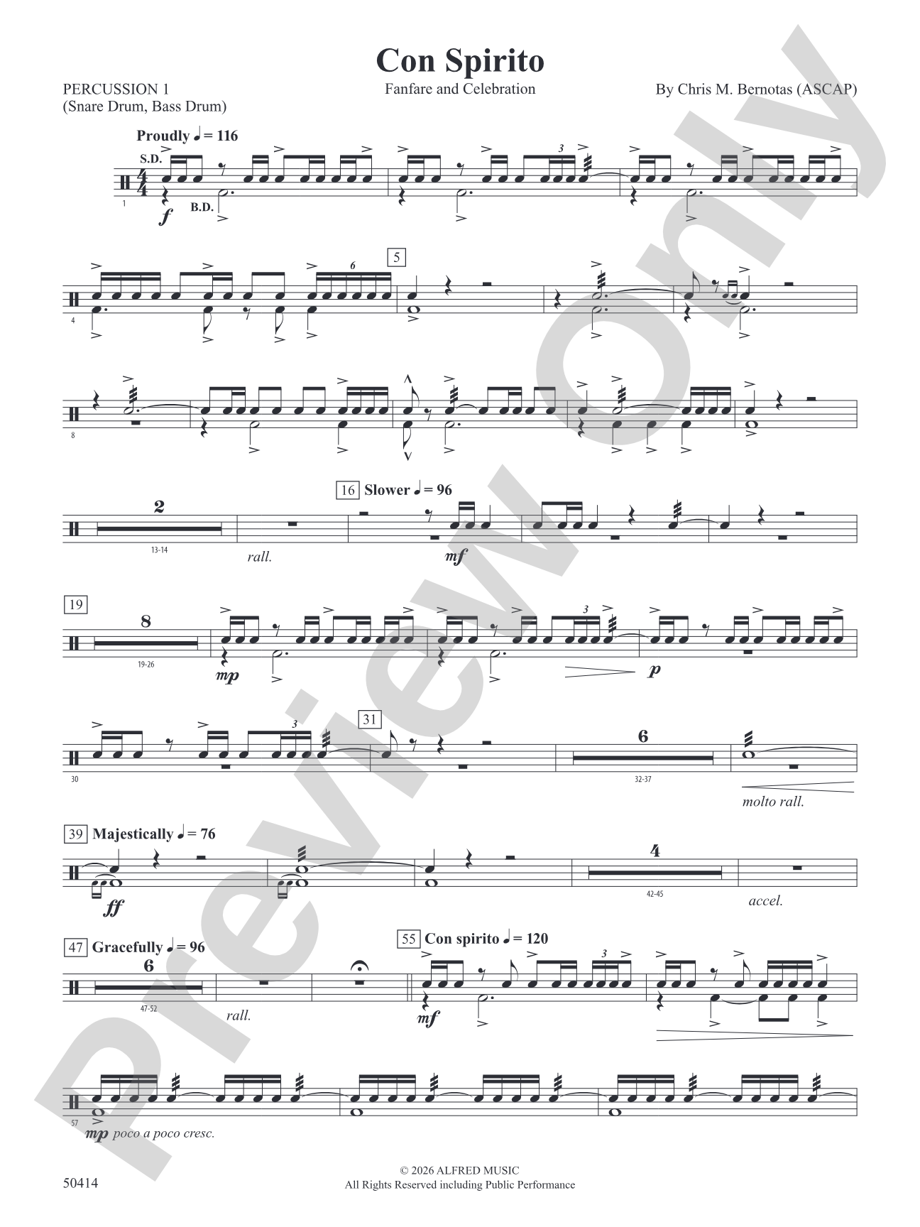Con Spirito: 1st Percussion