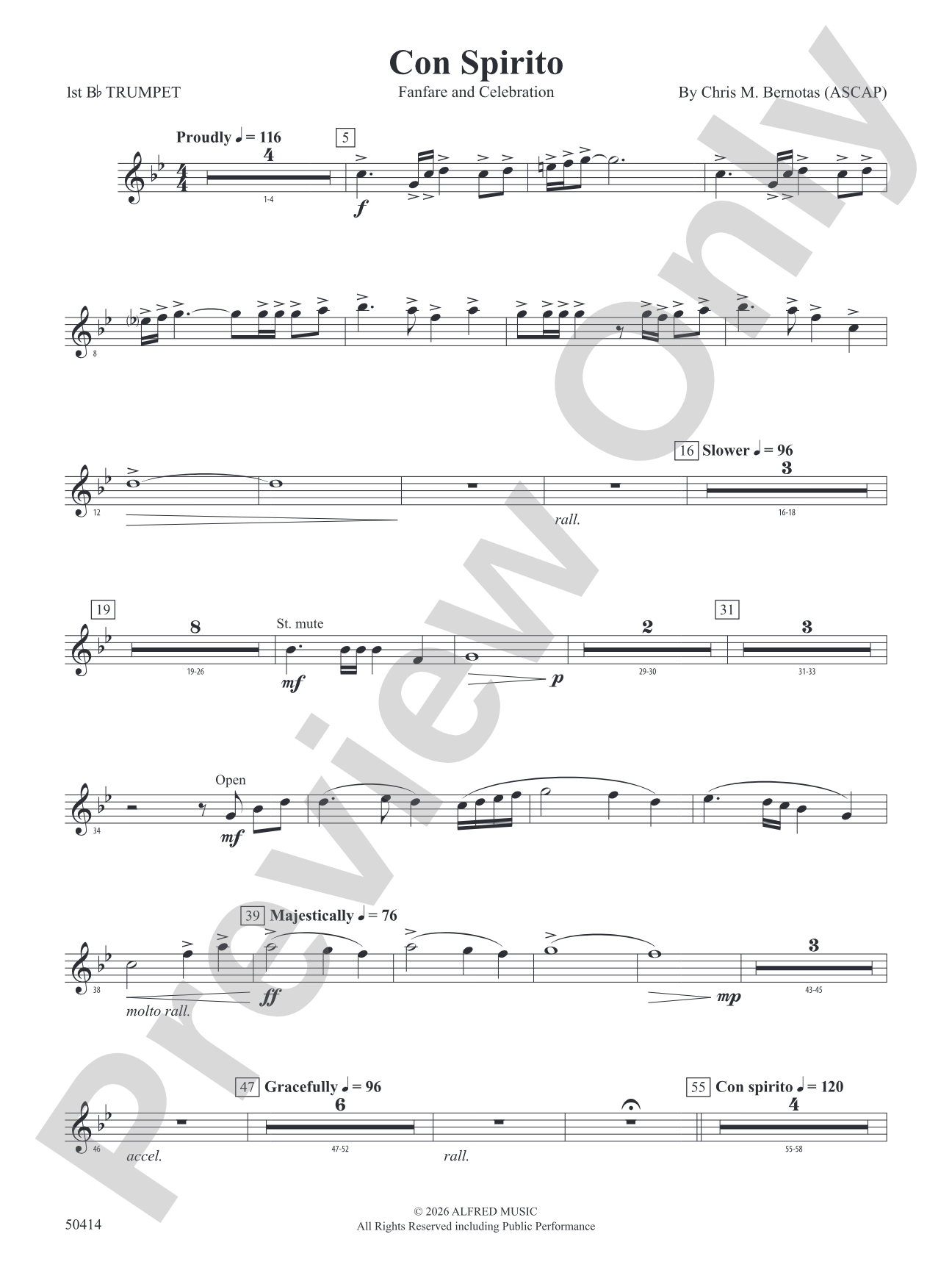 Con Spirito: 1st B-flat Trumpet