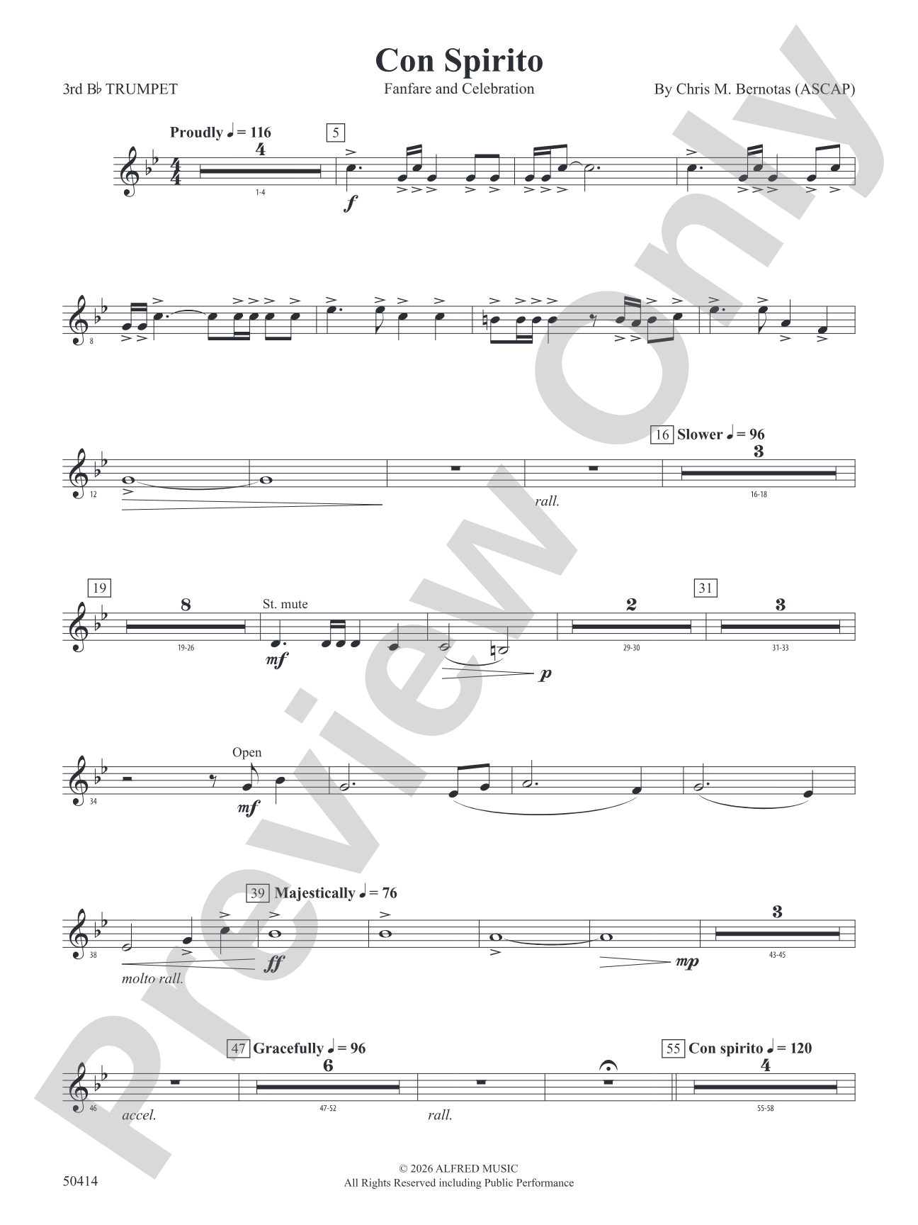 Con Spirito: 3rd B-flat Trumpet