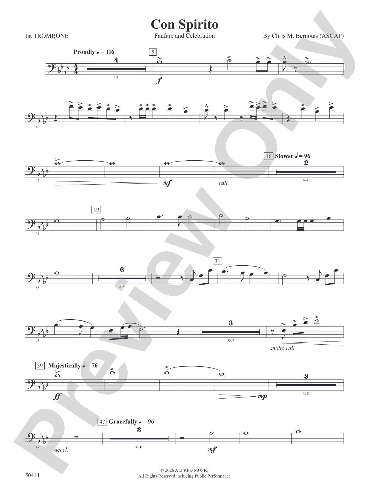 Con Spirito: 1st Trombone