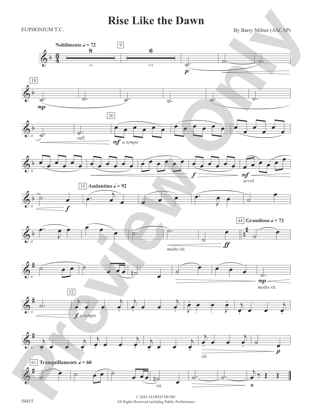 Rise Like the Dawn: Baritone T.C.
