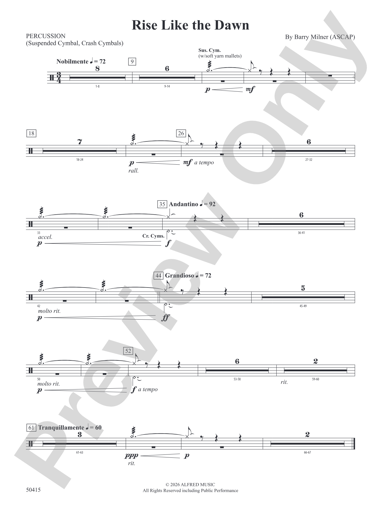 Rise Like the Dawn: 2nd Percussion