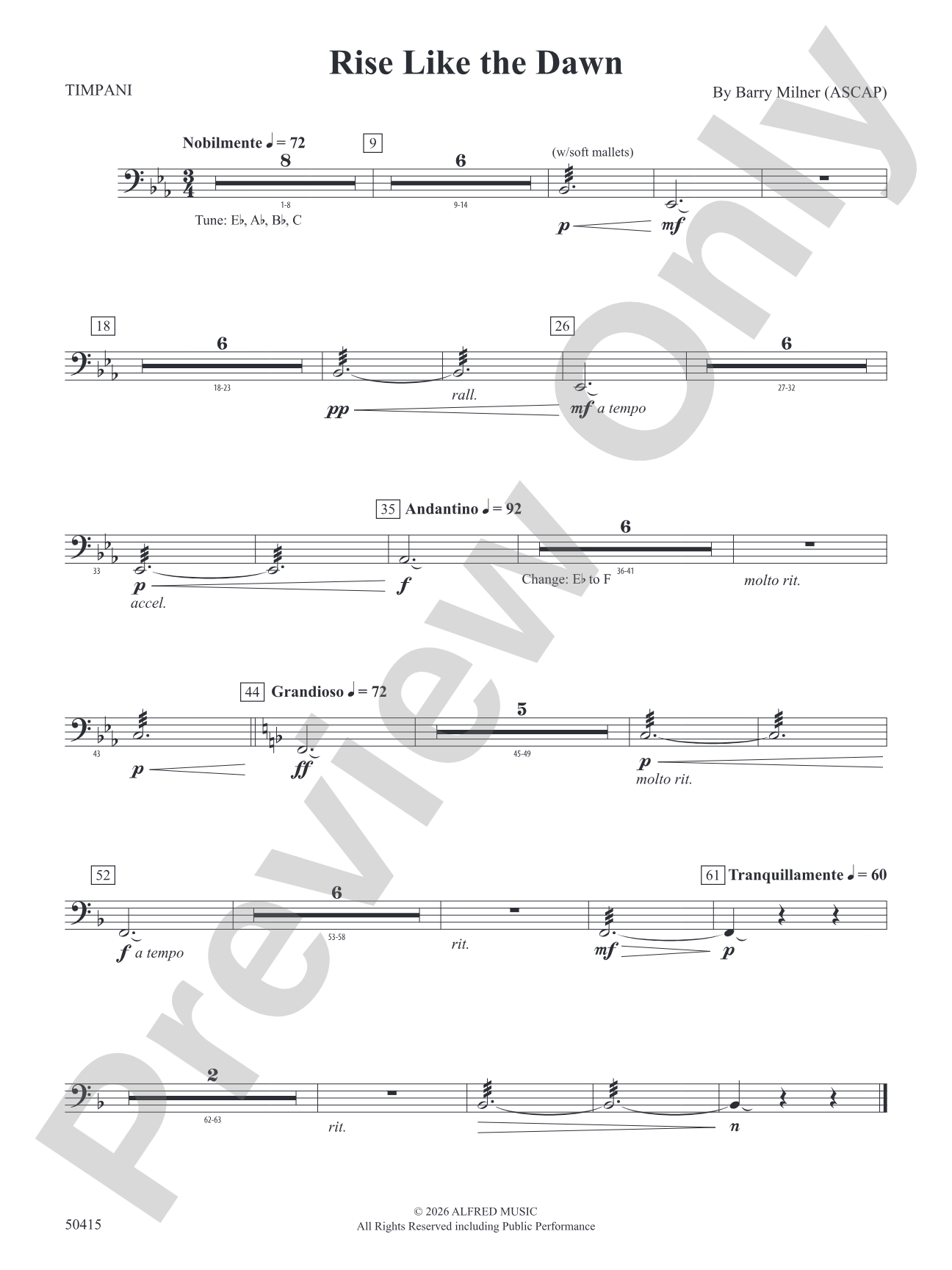 Rise Like the Dawn: Timpani
