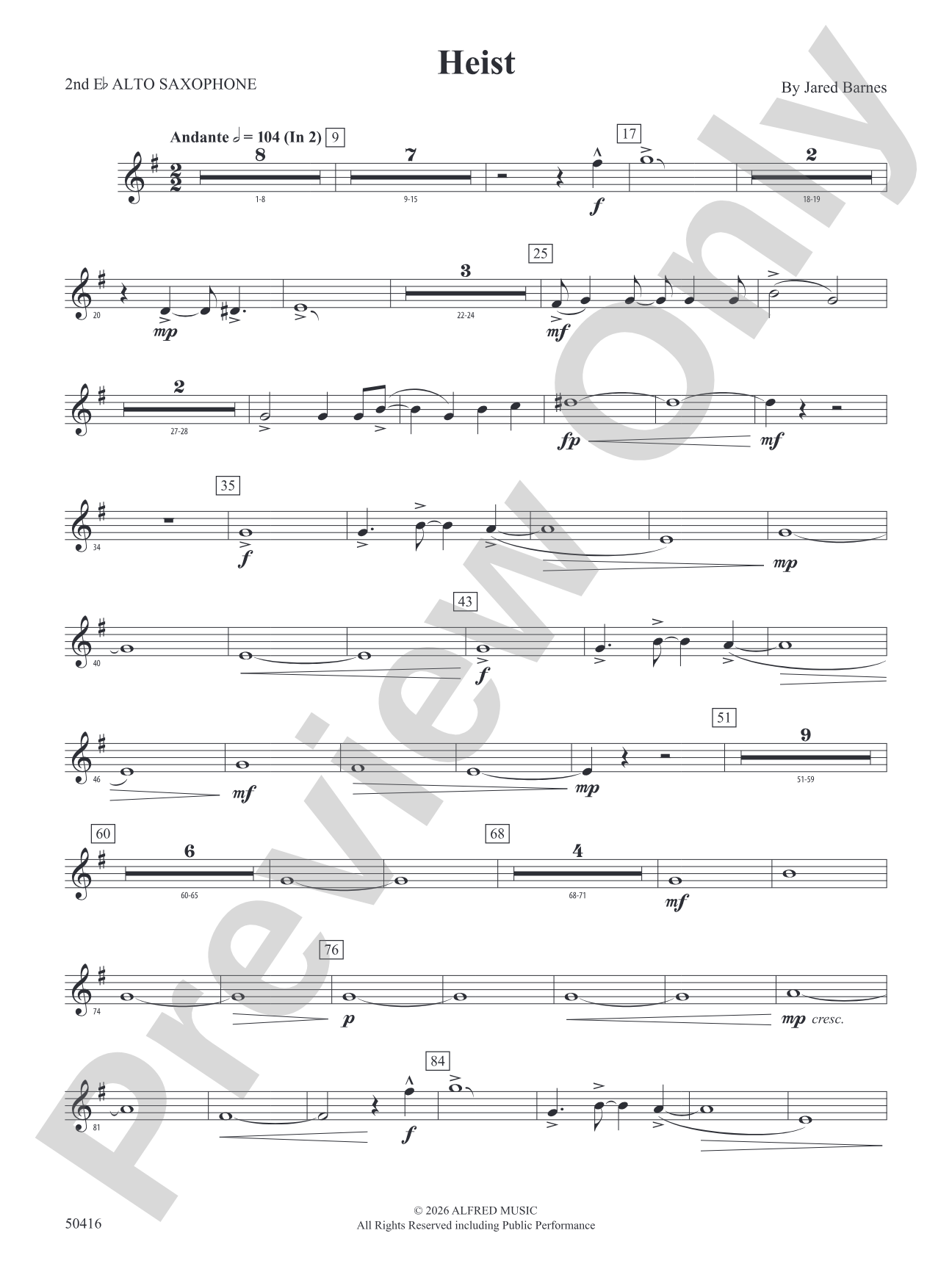 Heist: 2nd E-flat Alto Saxophone
