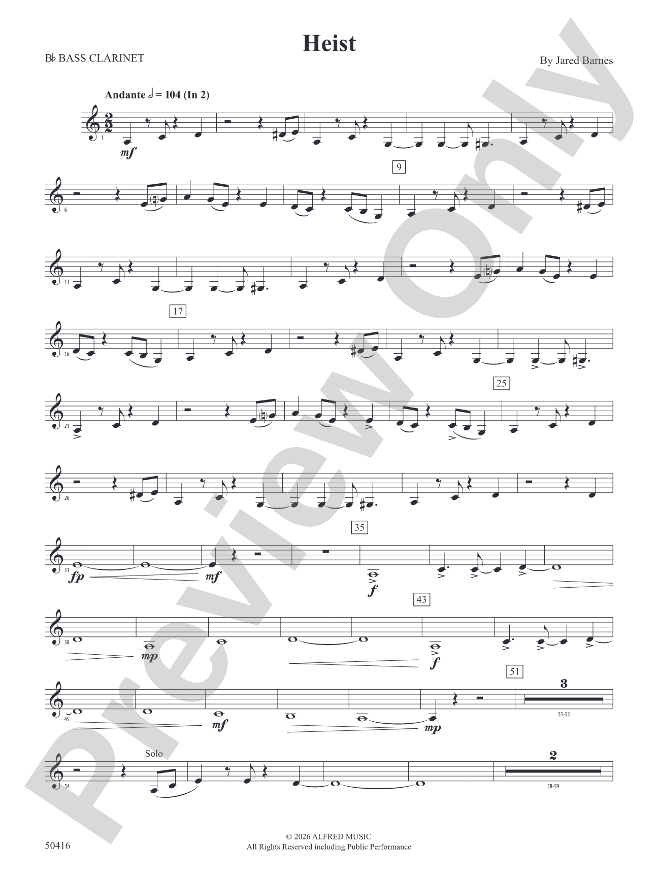 Heist: B-flat Bass Clarinet