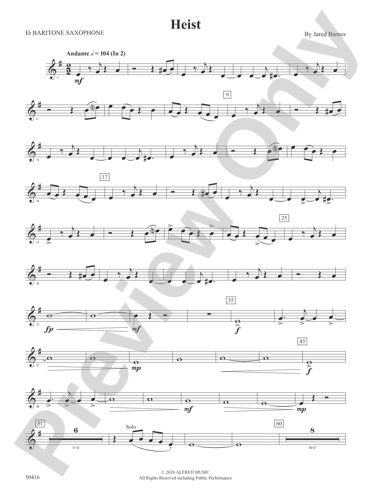 Heist: E-flat Baritone Saxophone