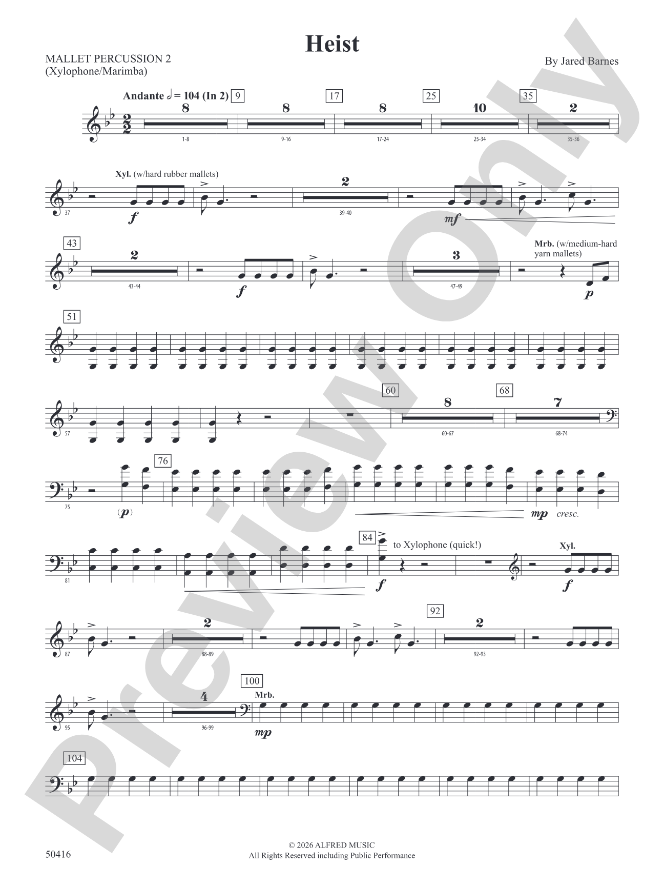 Heist: 2nd Mallet Percussion