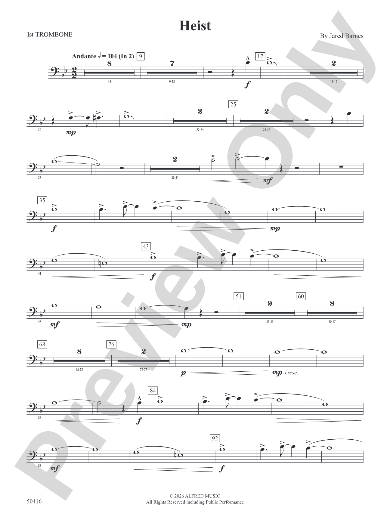 Heist: 1st Trombone