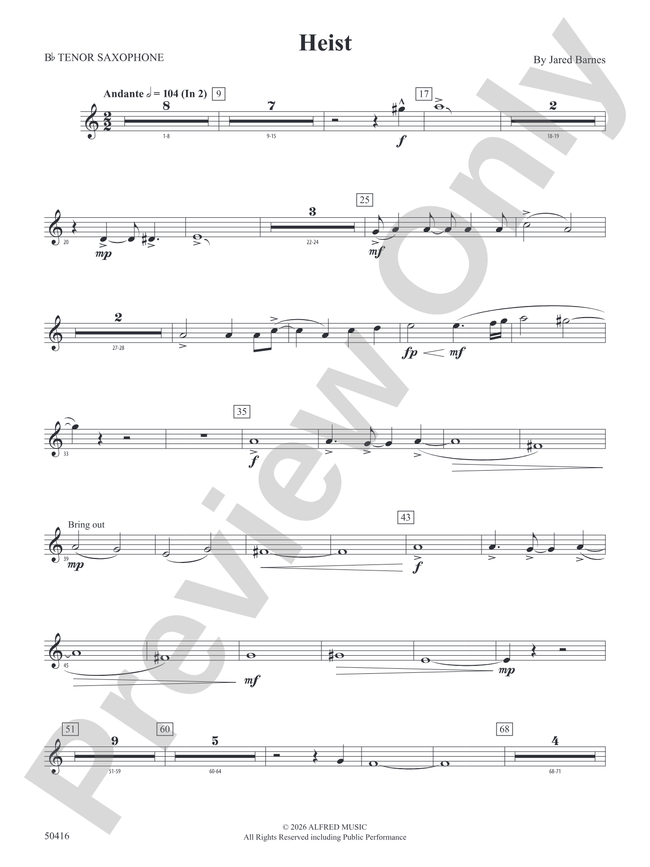 Heist: B-flat Tenor Saxophone