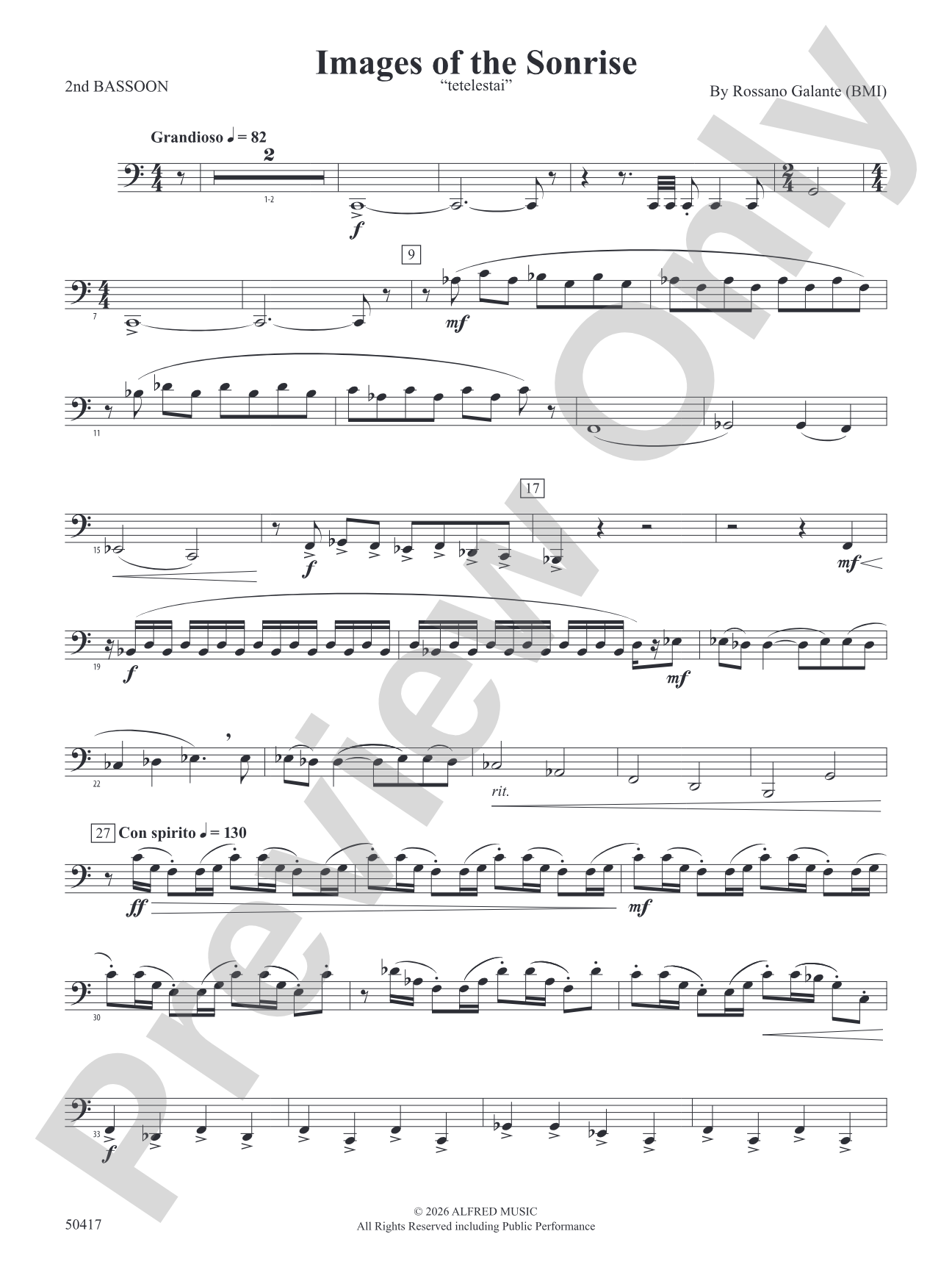 Images of the Sonrise: 2nd Bassoon