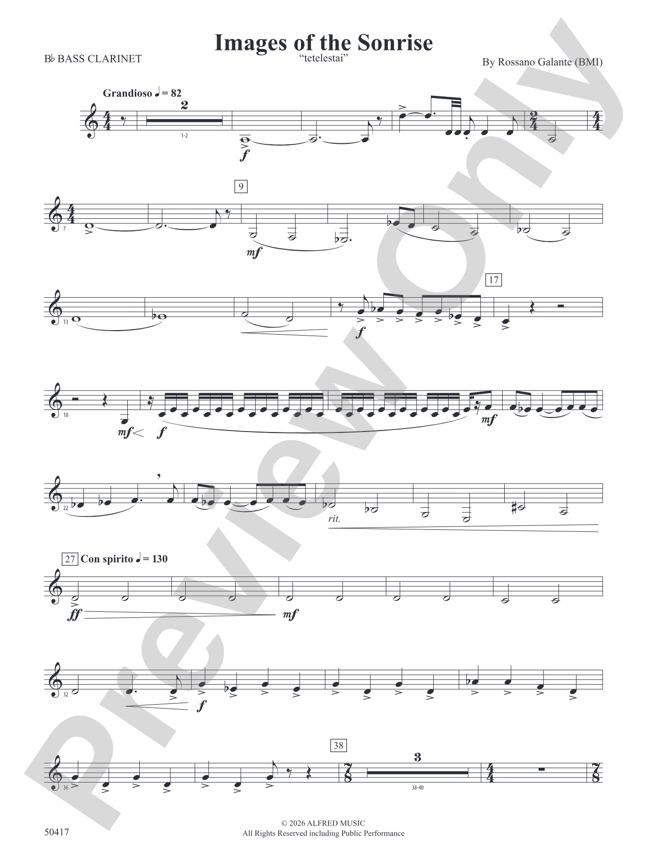 Images of the Sonrise: B-flat Bass Clarinet