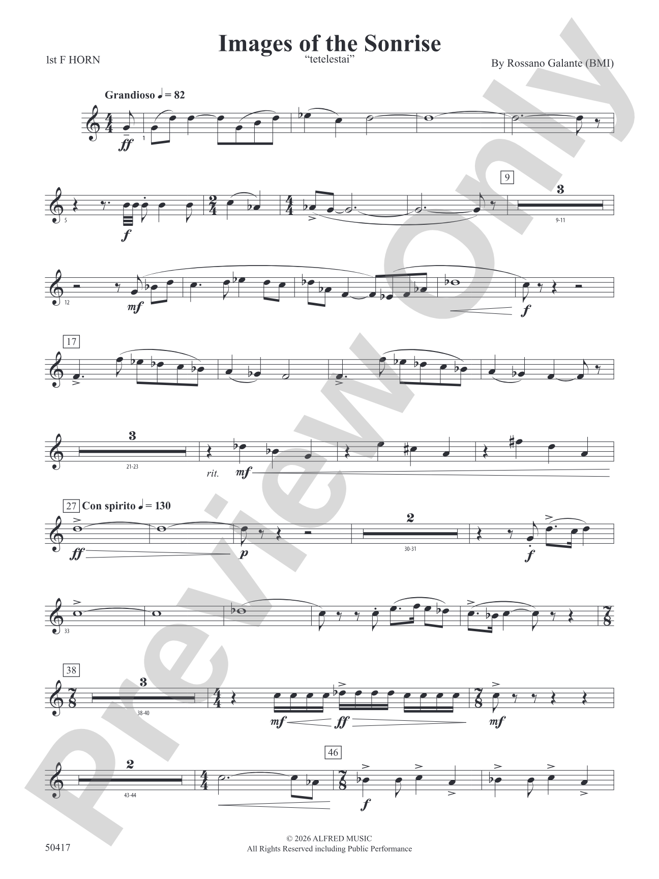 Images of the Sonrise: 1st F Horn