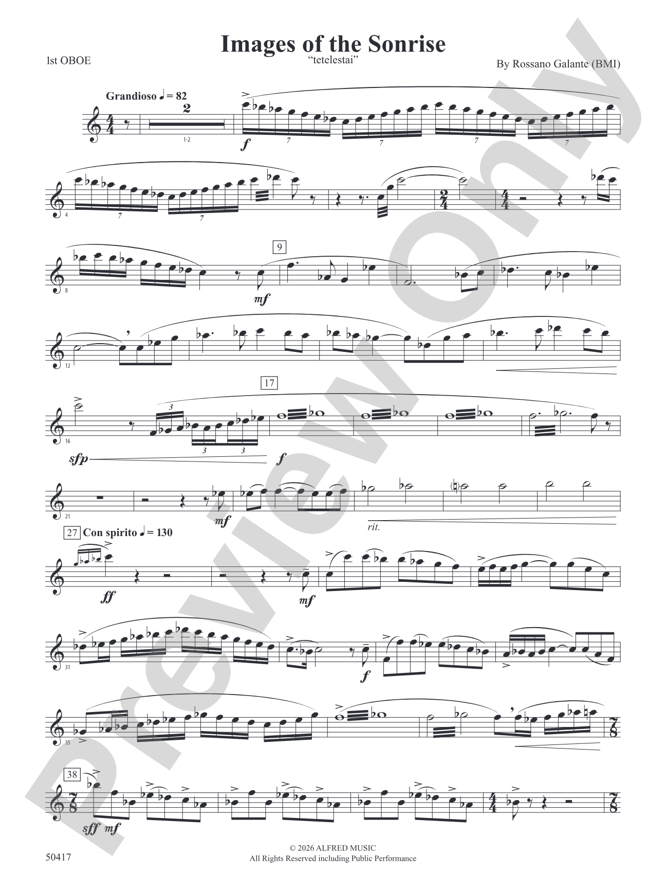 Images of the Sonrise: Oboe