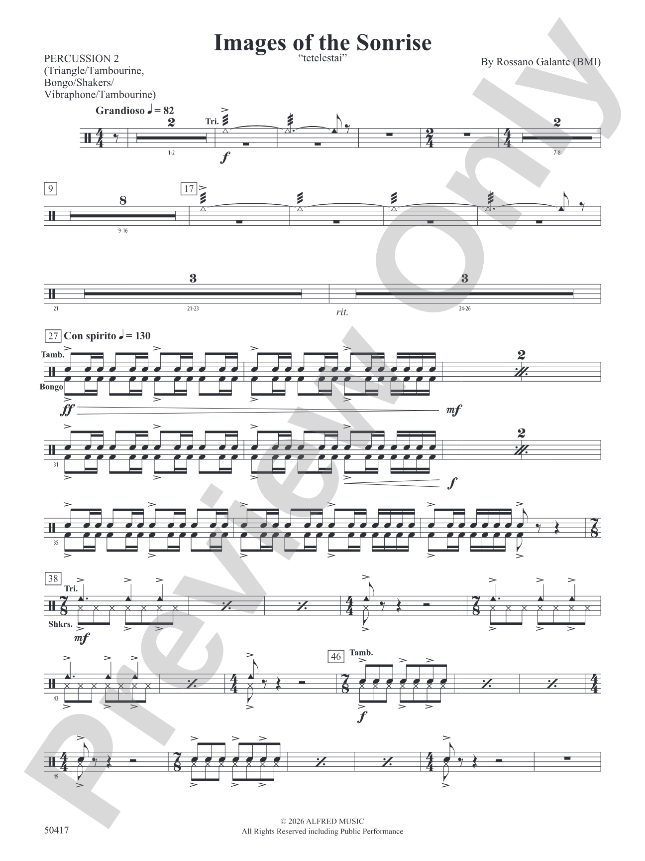 Images of the Sonrise: 2nd Percussion