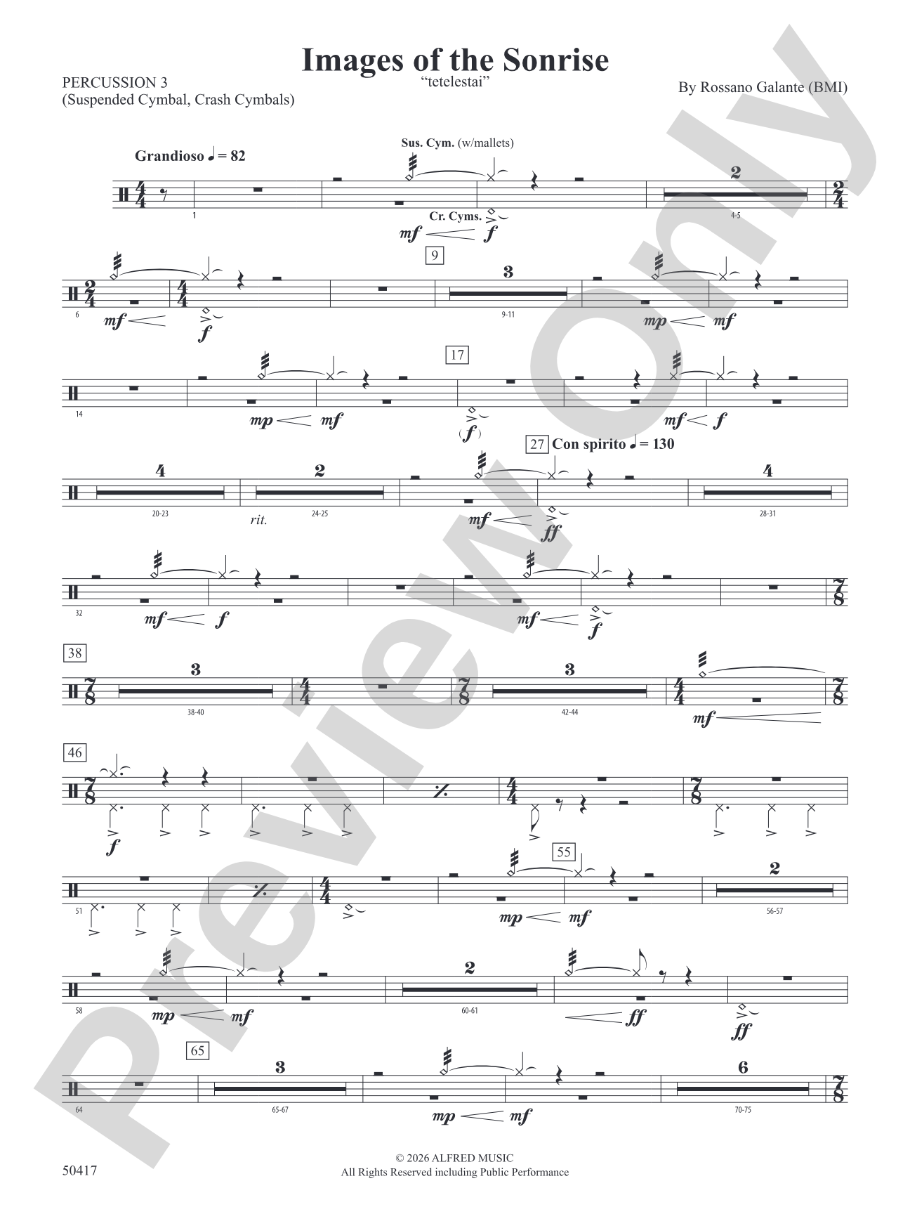 Images of the Sonrise: 3rd Percussion