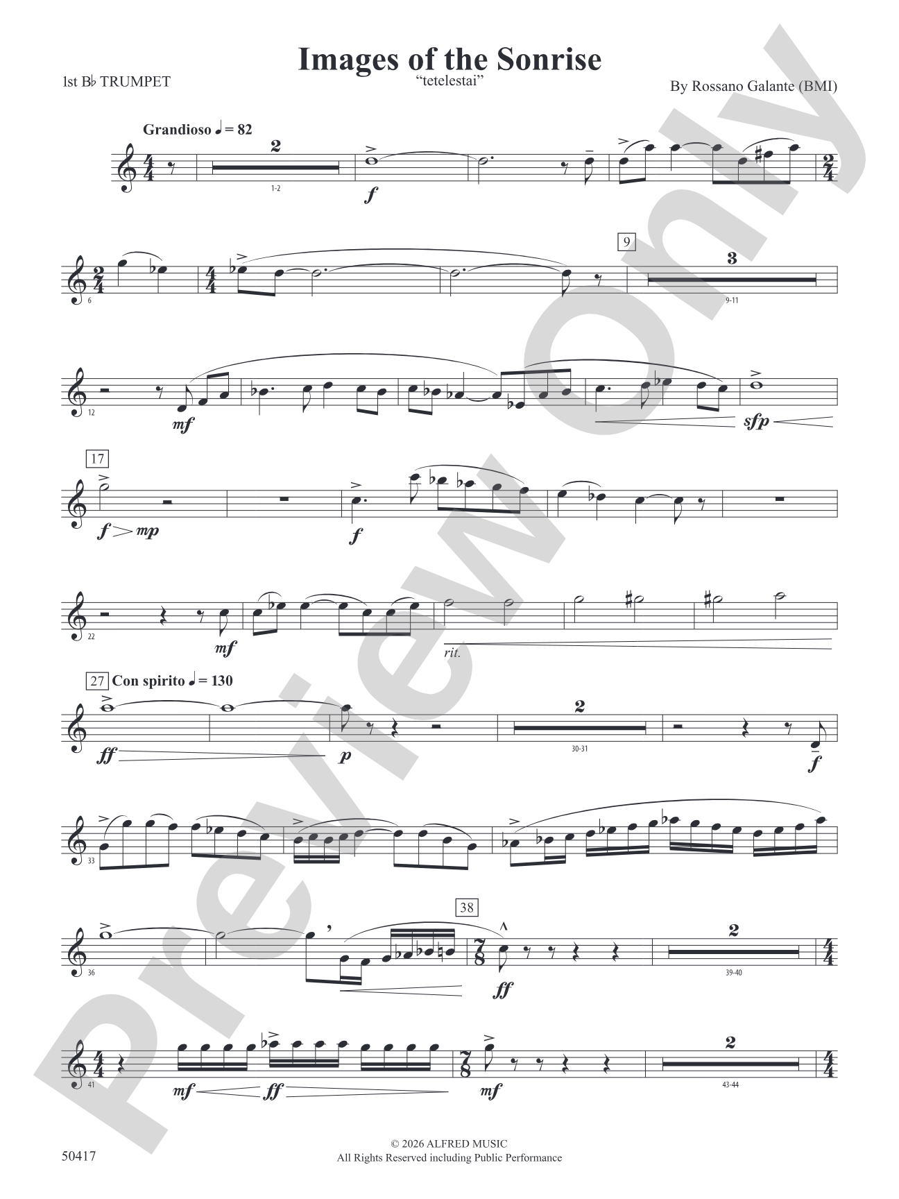 Images of the Sonrise: 1st B-flat Trumpet