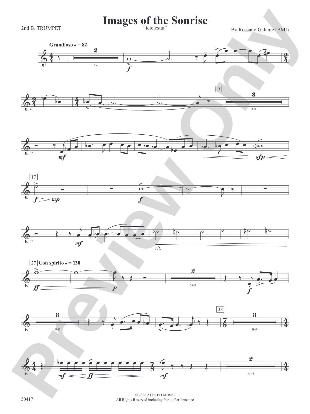 Images of the Sonrise: 2nd B-flat Trumpet