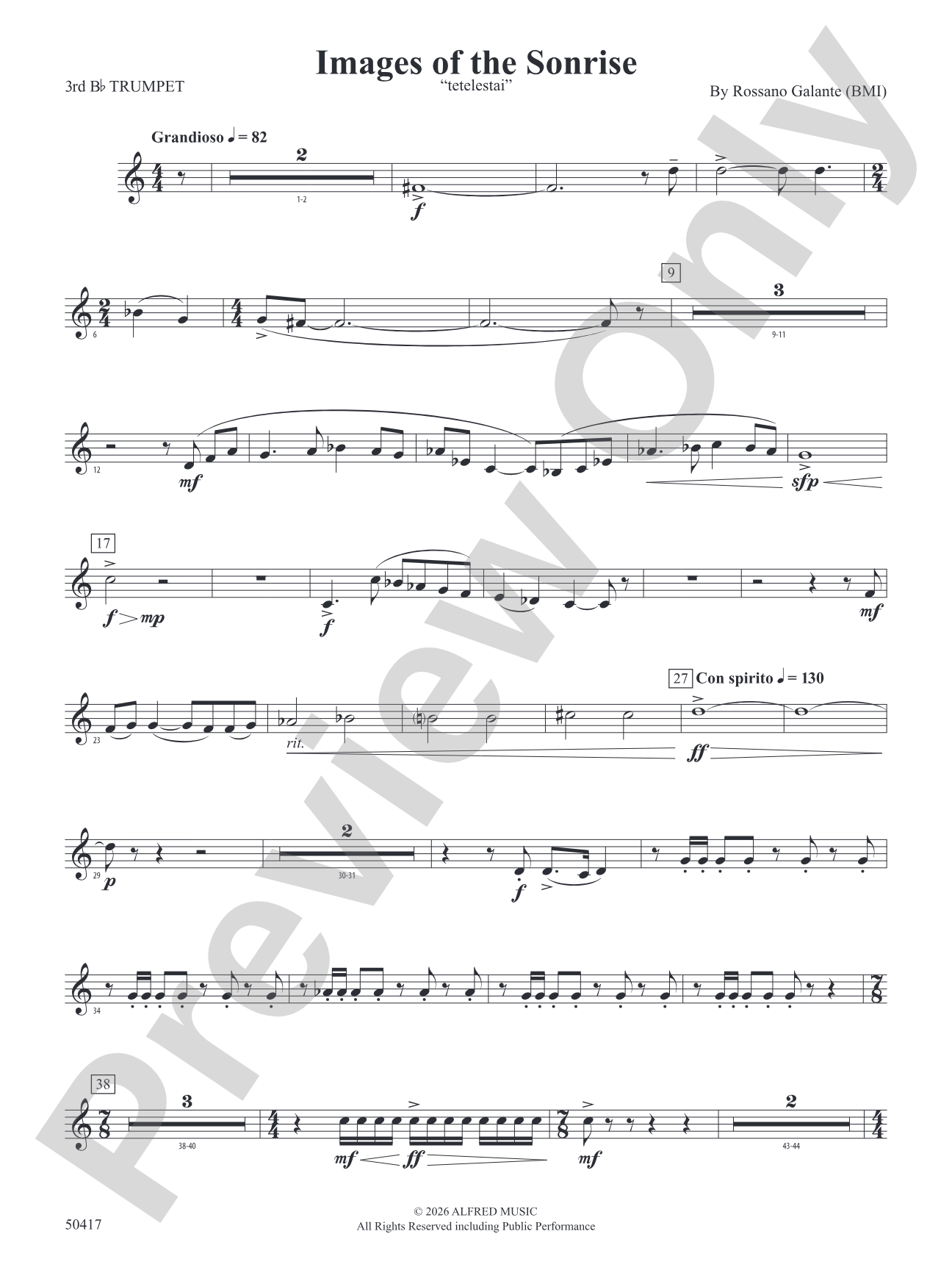 Images of the Sonrise: 3rd B-flat Trumpet