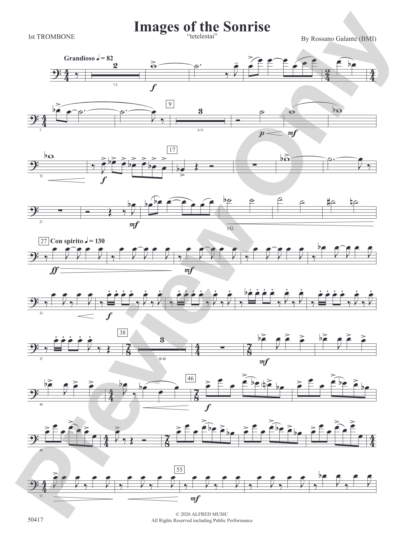 Images of the Sonrise: 1st Trombone