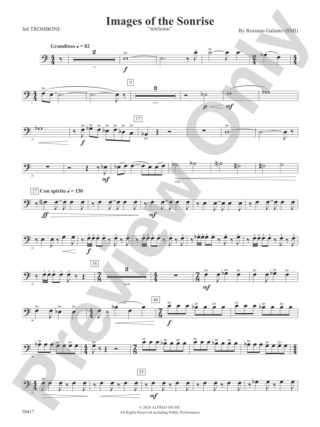 Images of the Sonrise: 3rd Trombone