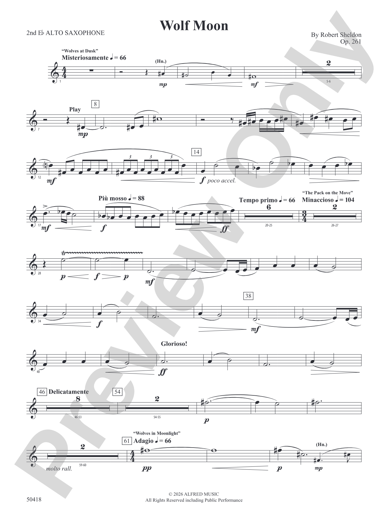 Wolf Moon: 2nd E-flat Alto Saxophone