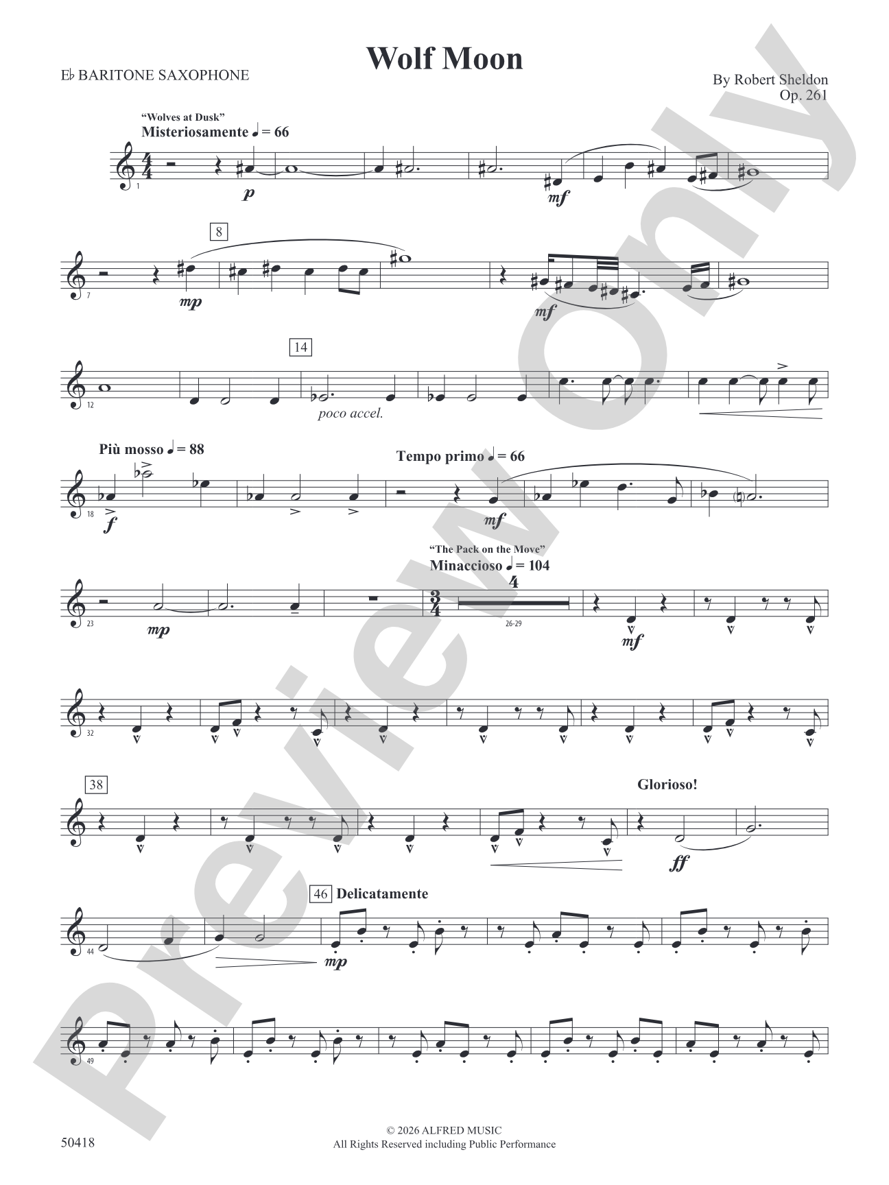 Wolf Moon: E-flat Baritone Saxophone