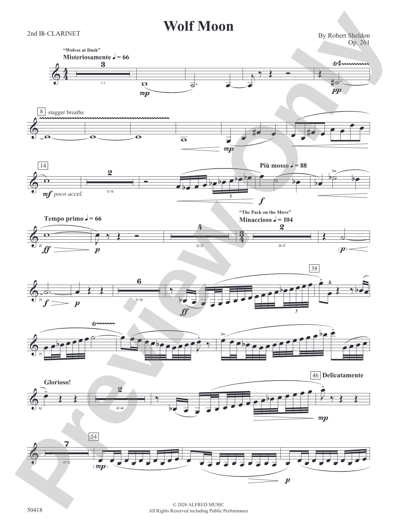 Wolf Moon: 2nd B-flat Clarinet