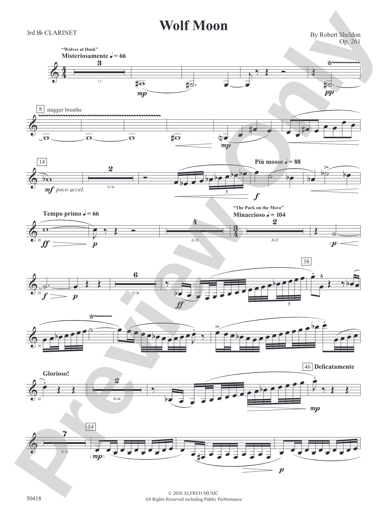 Wolf Moon: 3rd B-flat Clarinet