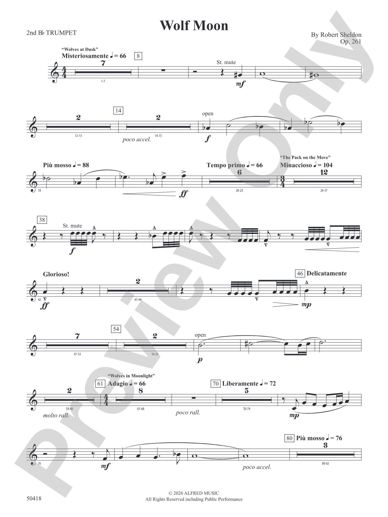 Wolf Moon: 2nd B-flat Trumpet