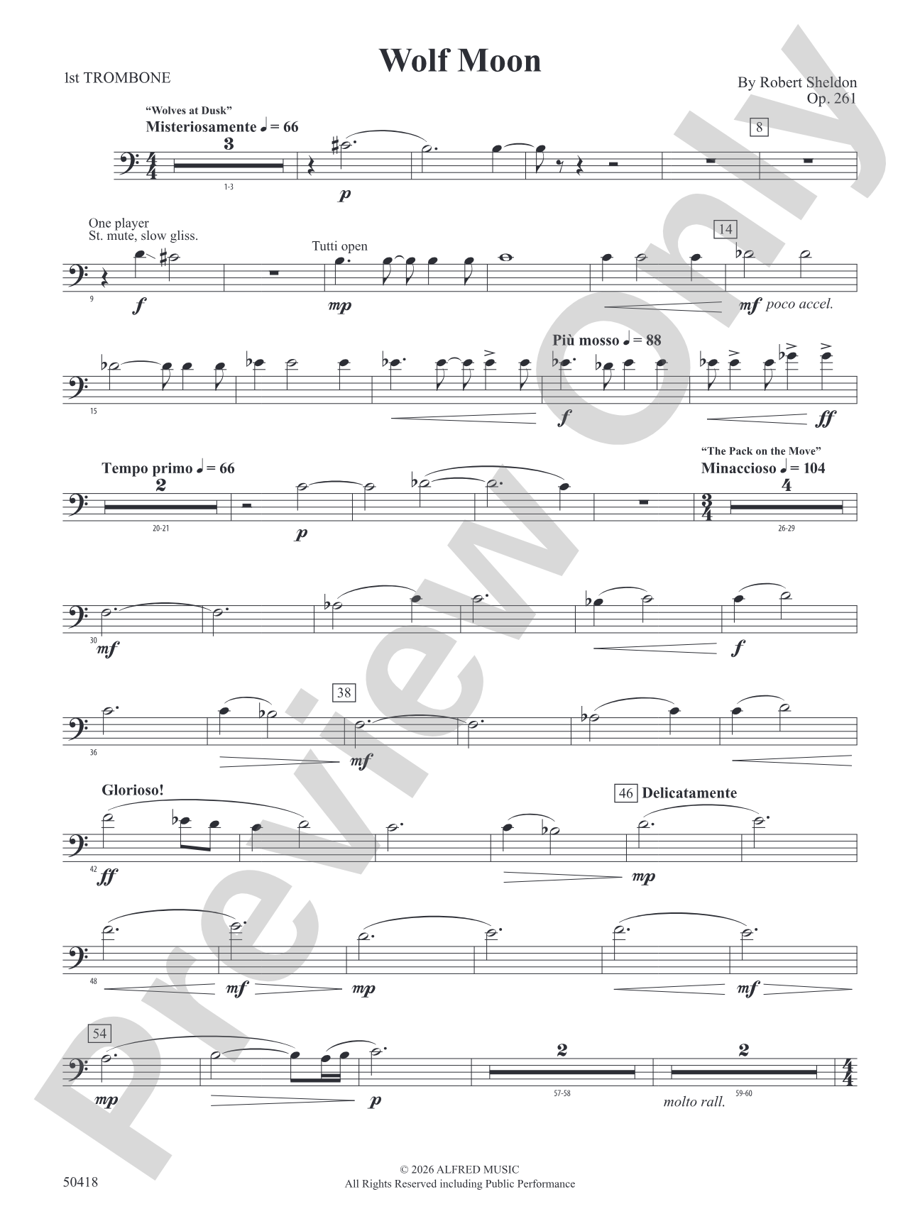 Wolf Moon: 1st Trombone