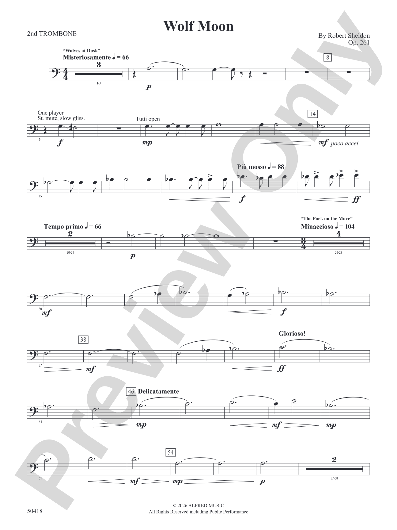 Wolf Moon: 2nd Trombone