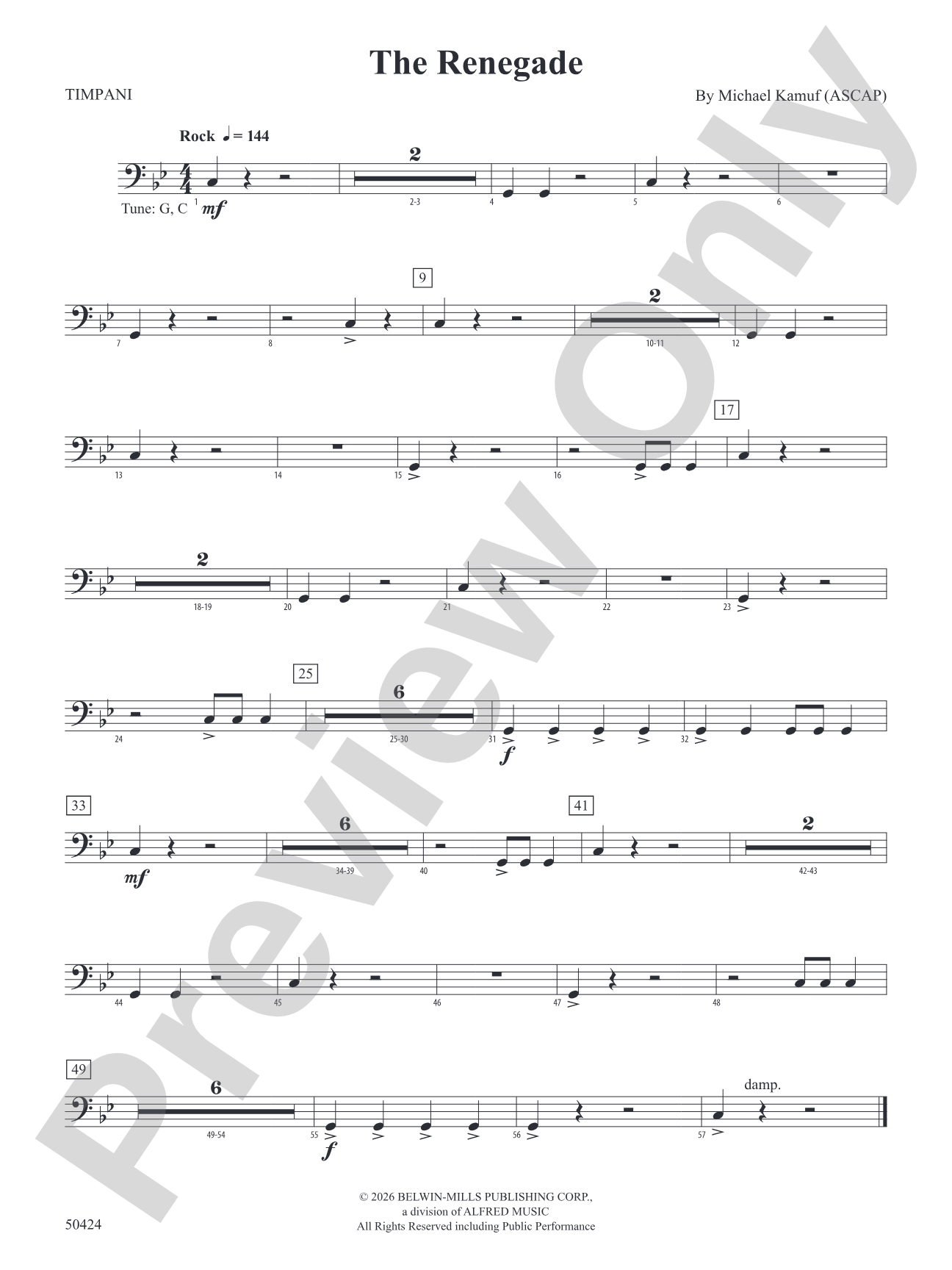 The Renegade: Timpani