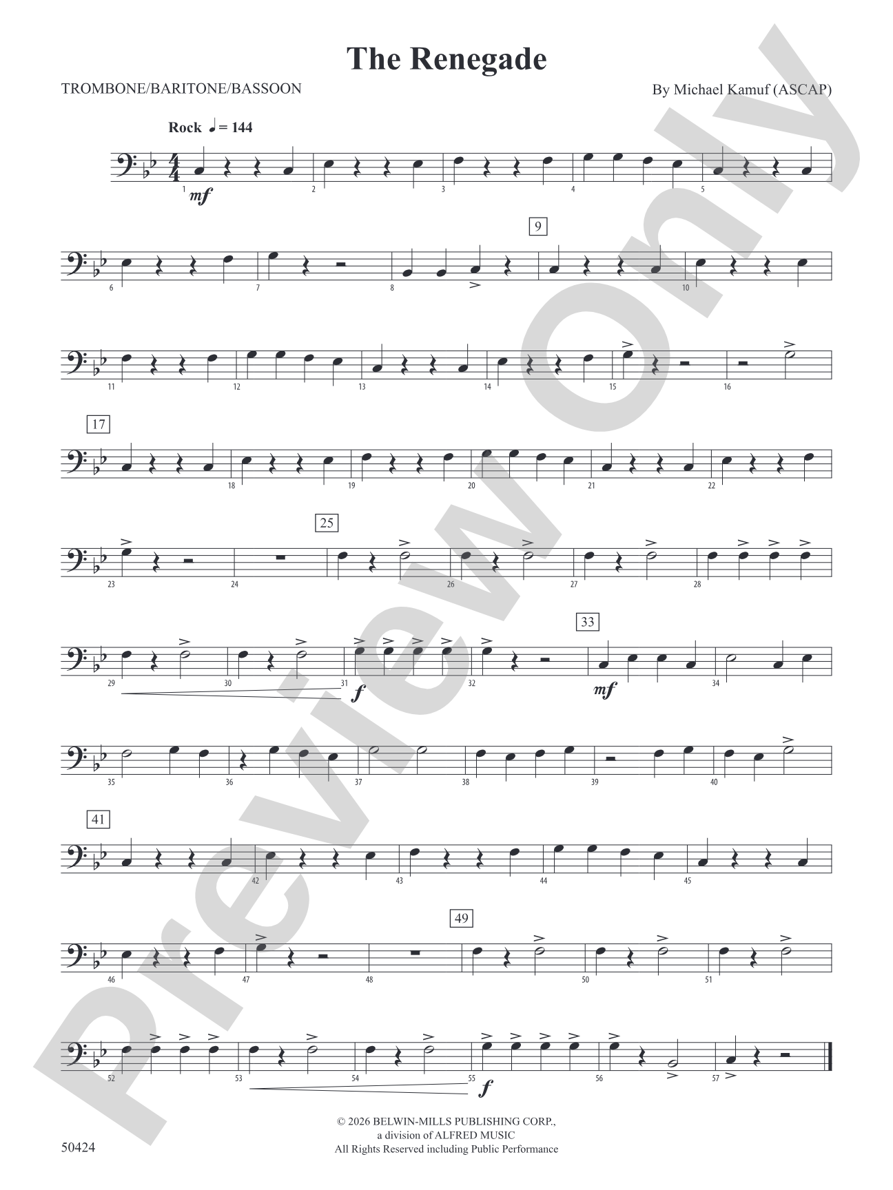 The Renegade: 1st Trombone