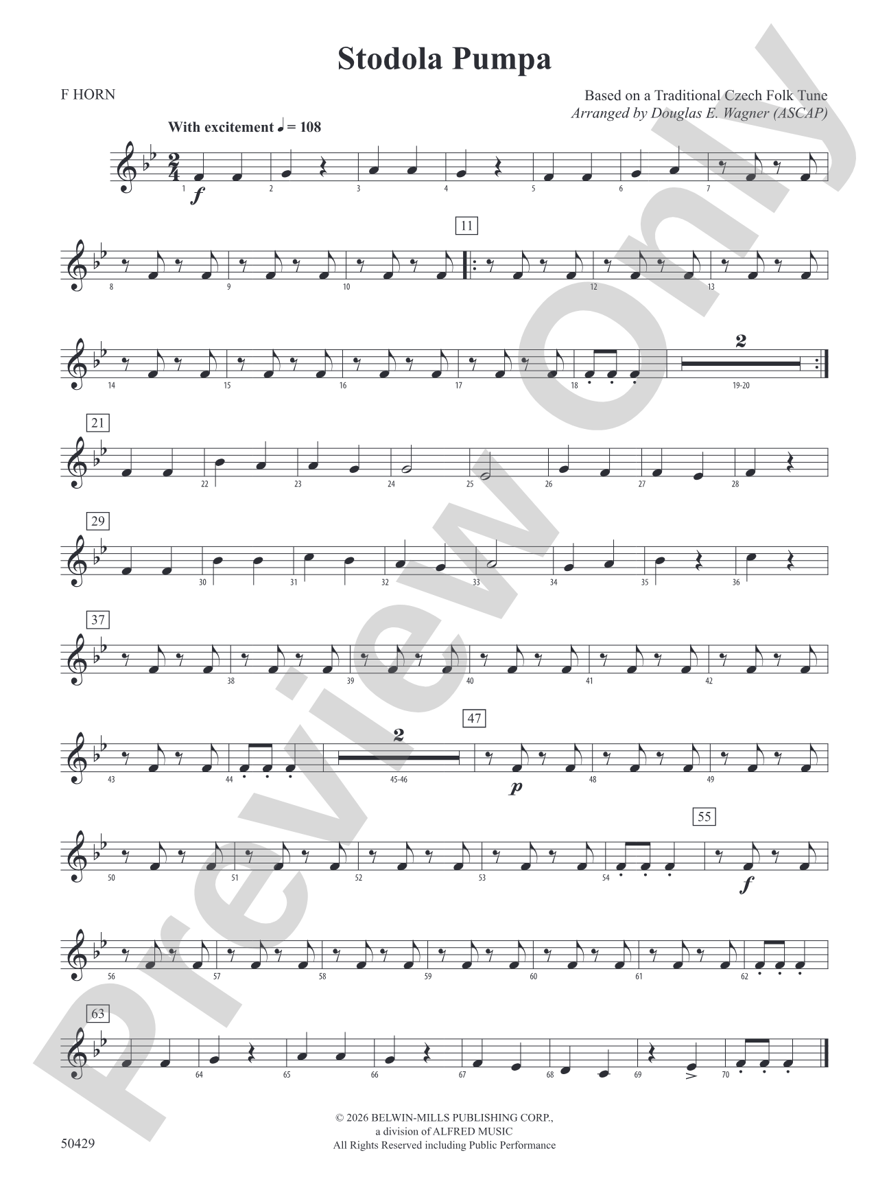 Stodola Pumpa: 1st F Horn