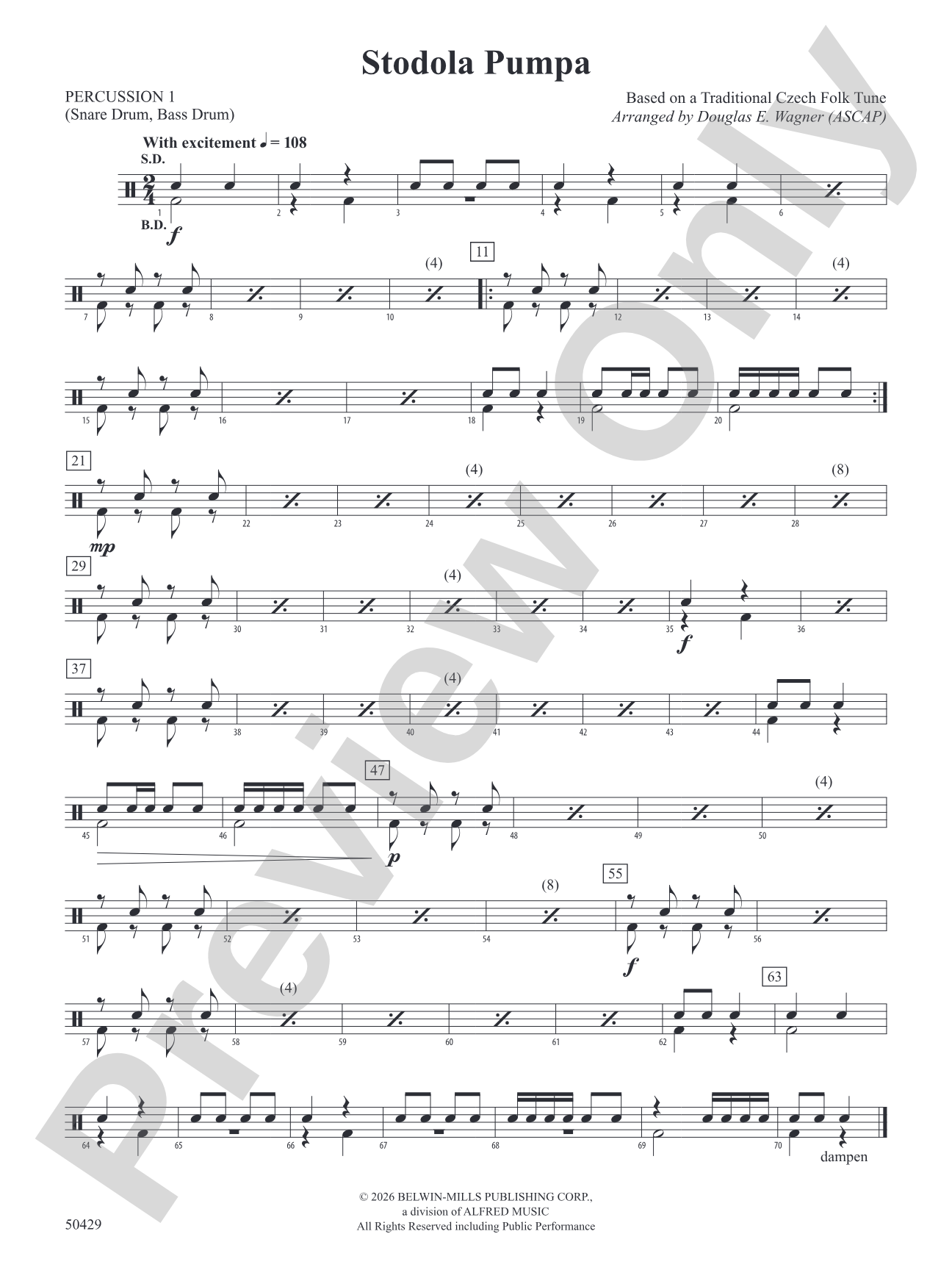 Stodola Pumpa: 1st Percussion