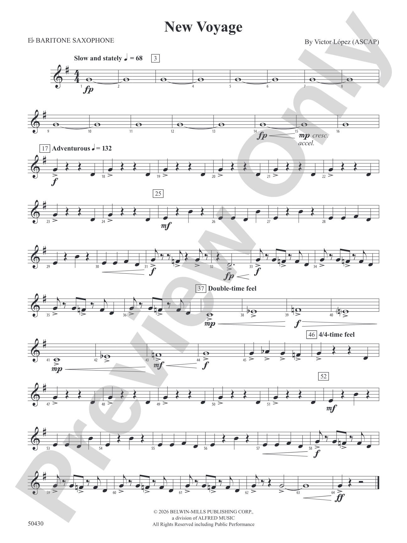 New Voyage: E-flat Baritone Saxophone