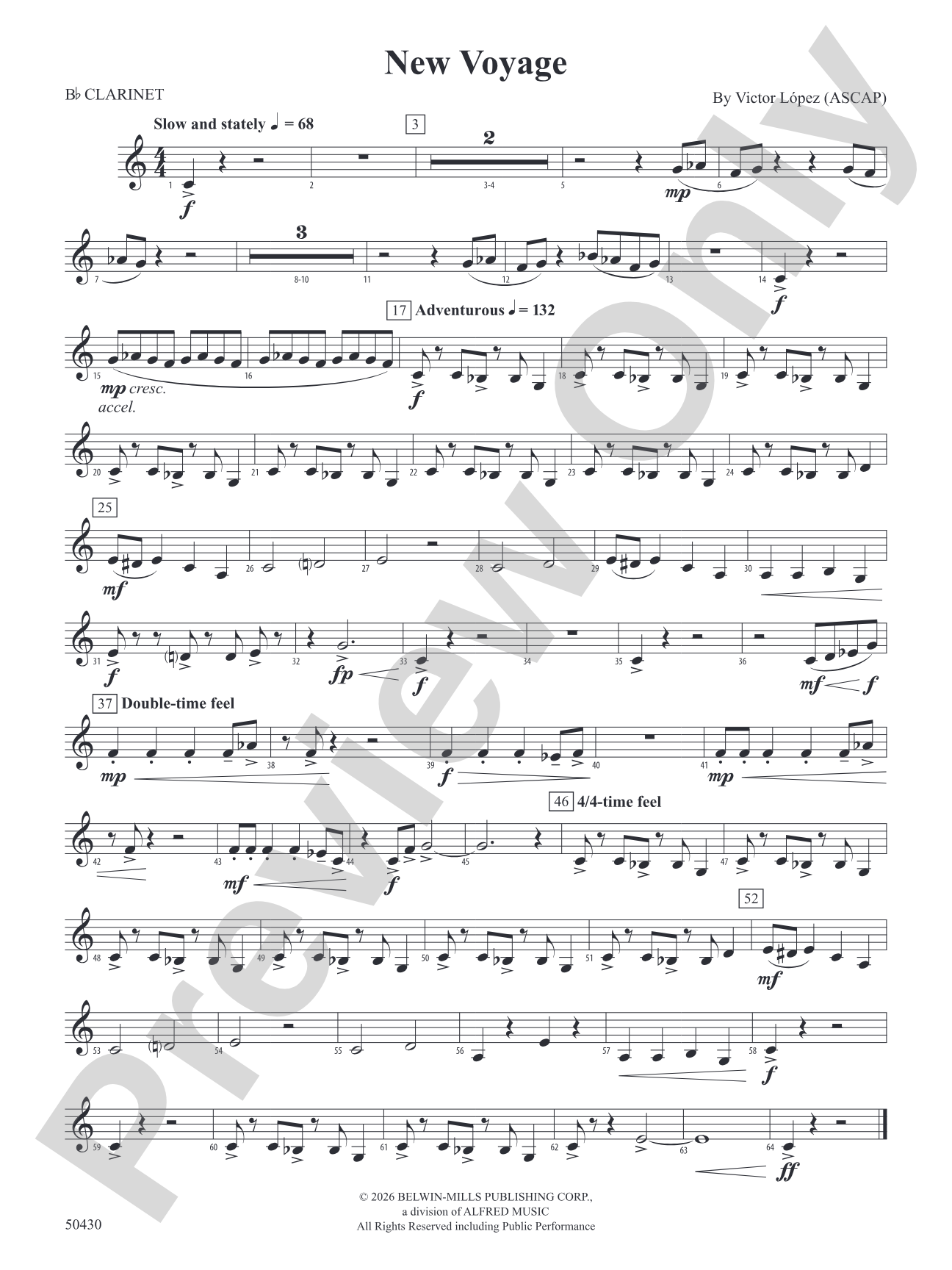 New Voyage: 1st B-flat Clarinet