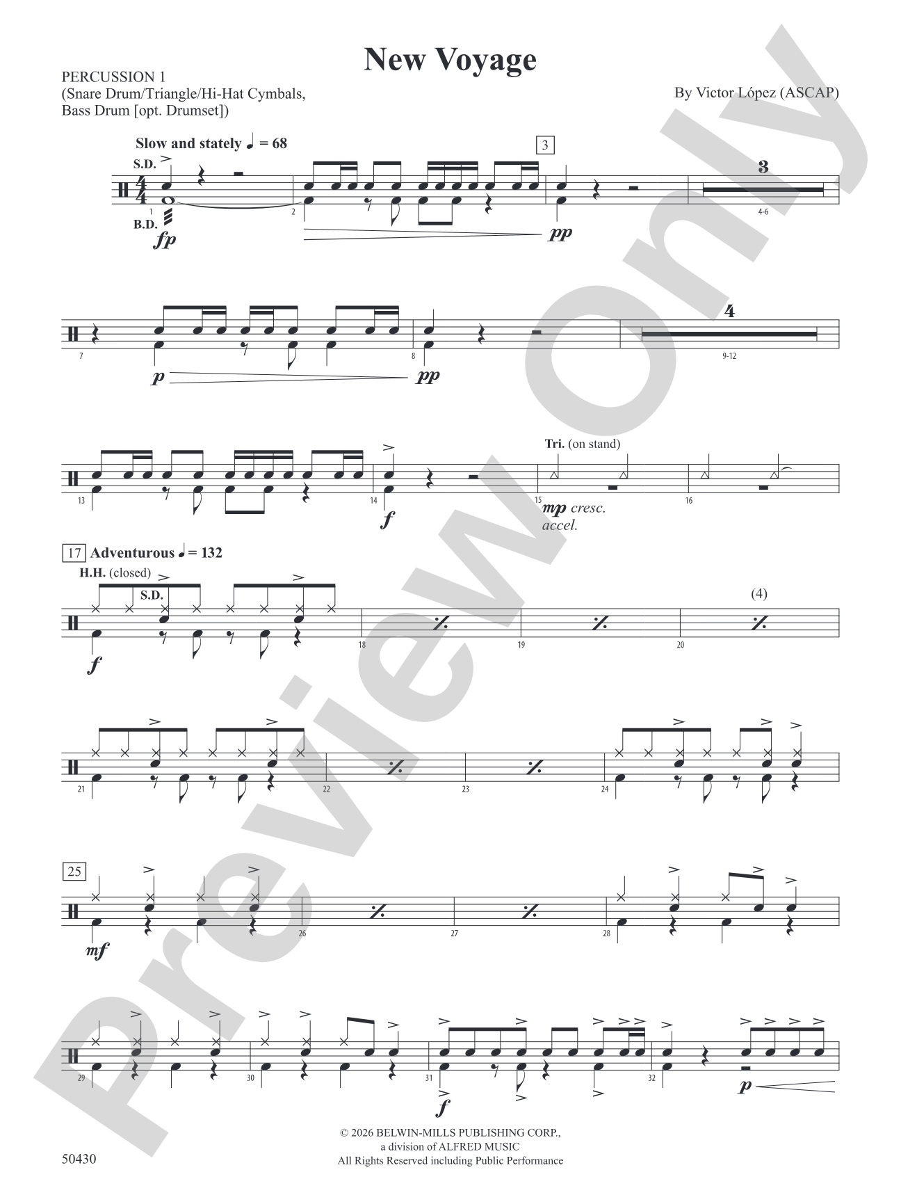 New Voyage: 1st Percussion