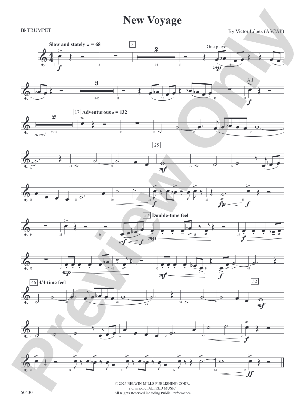 New Voyage: 1st B-flat Trumpet