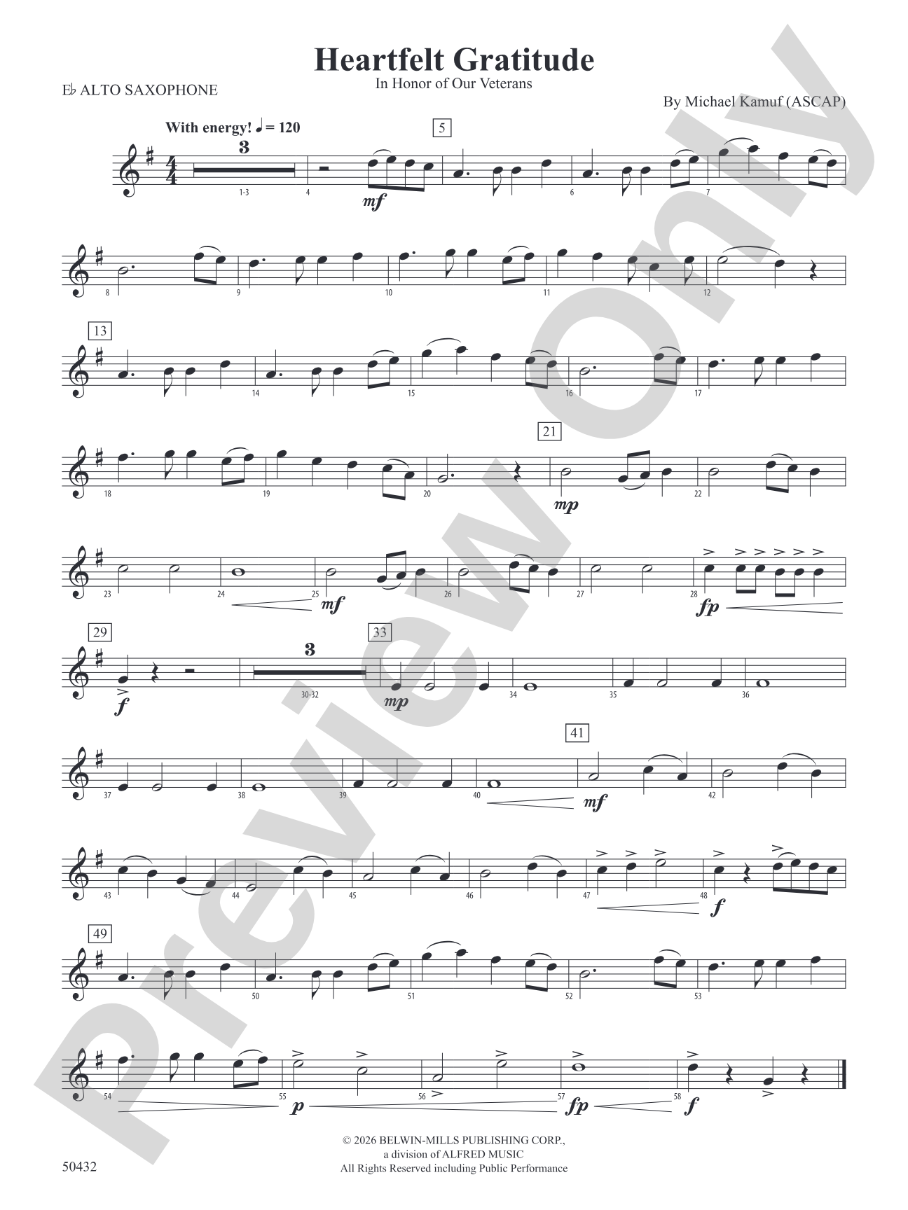 Heartfelt Gratitude: E-flat Alto Saxophone