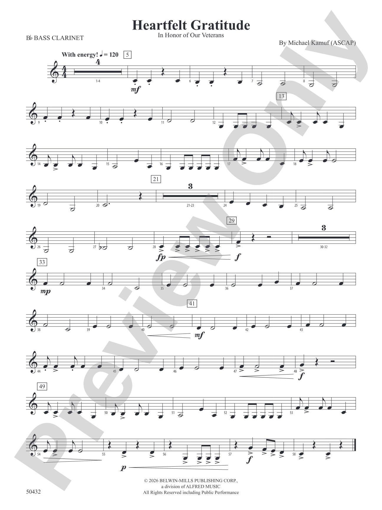 Heartfelt Gratitude: B-flat Bass Clarinet