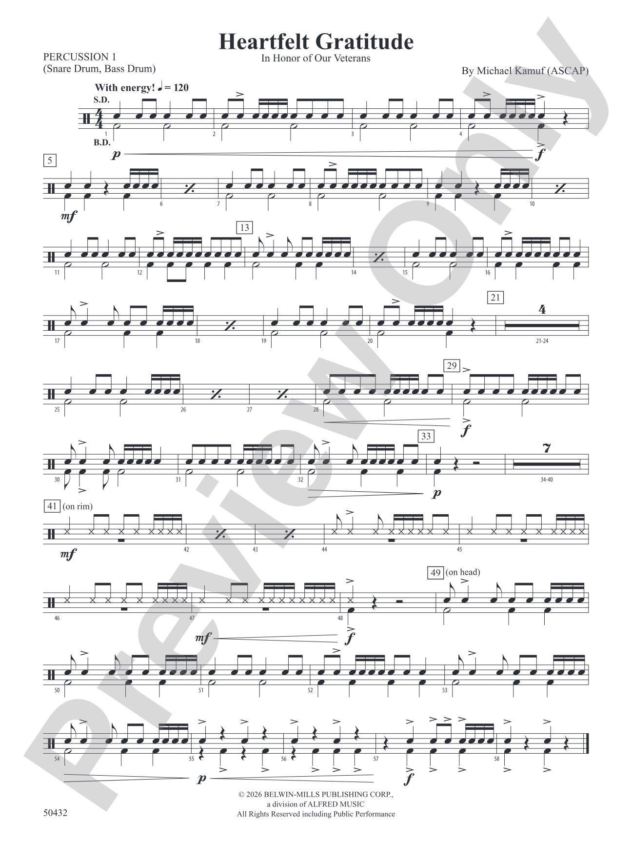 Heartfelt Gratitude: 1st Percussion