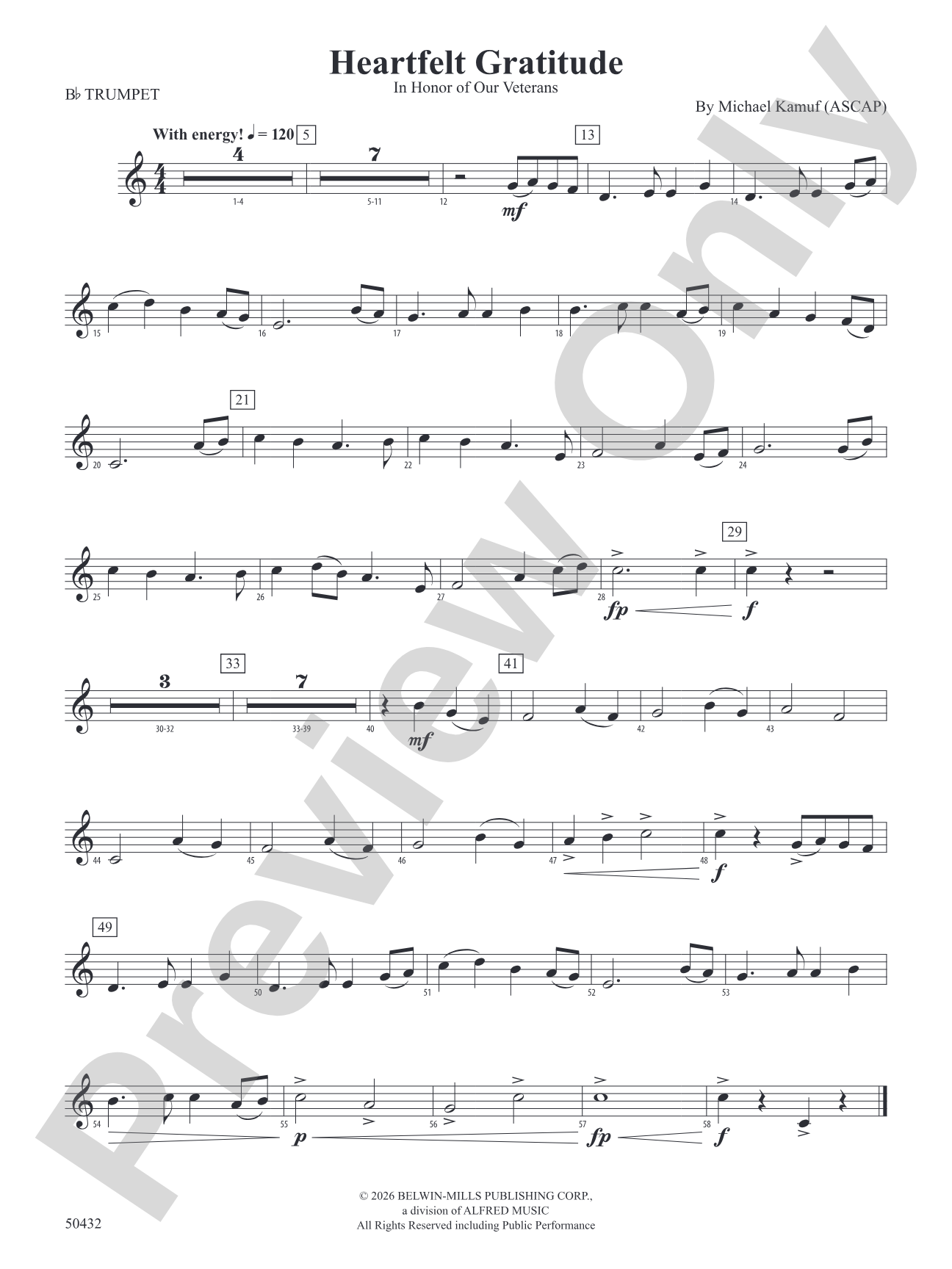 Heartfelt Gratitude: 1st B-flat Trumpet
