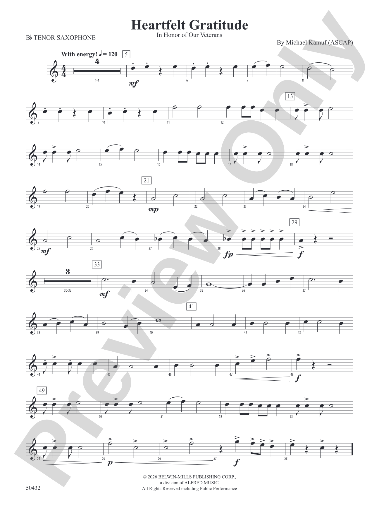 Heartfelt Gratitude: B-flat Tenor Saxophone