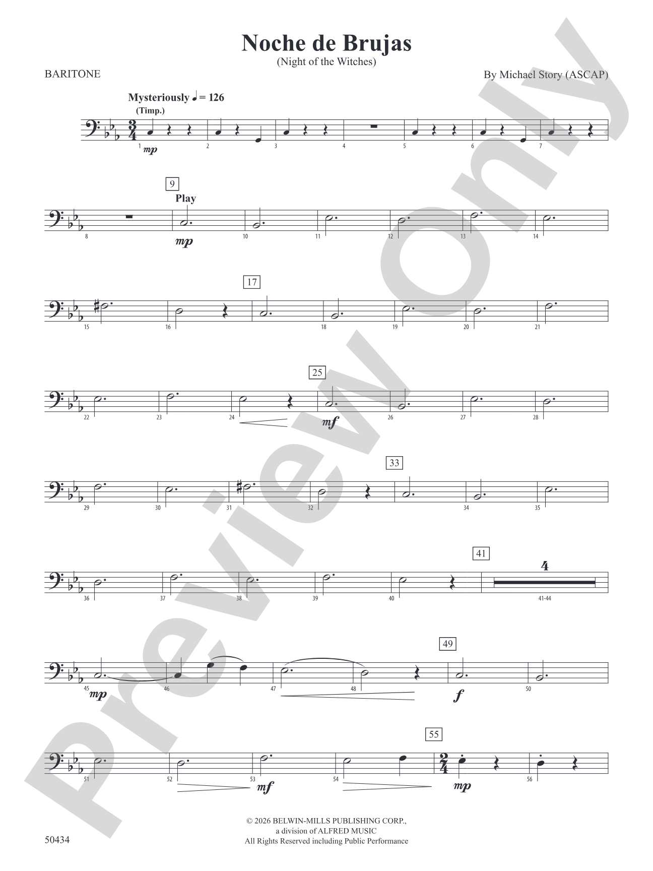 Noche de Brujas: Baritone B.C.